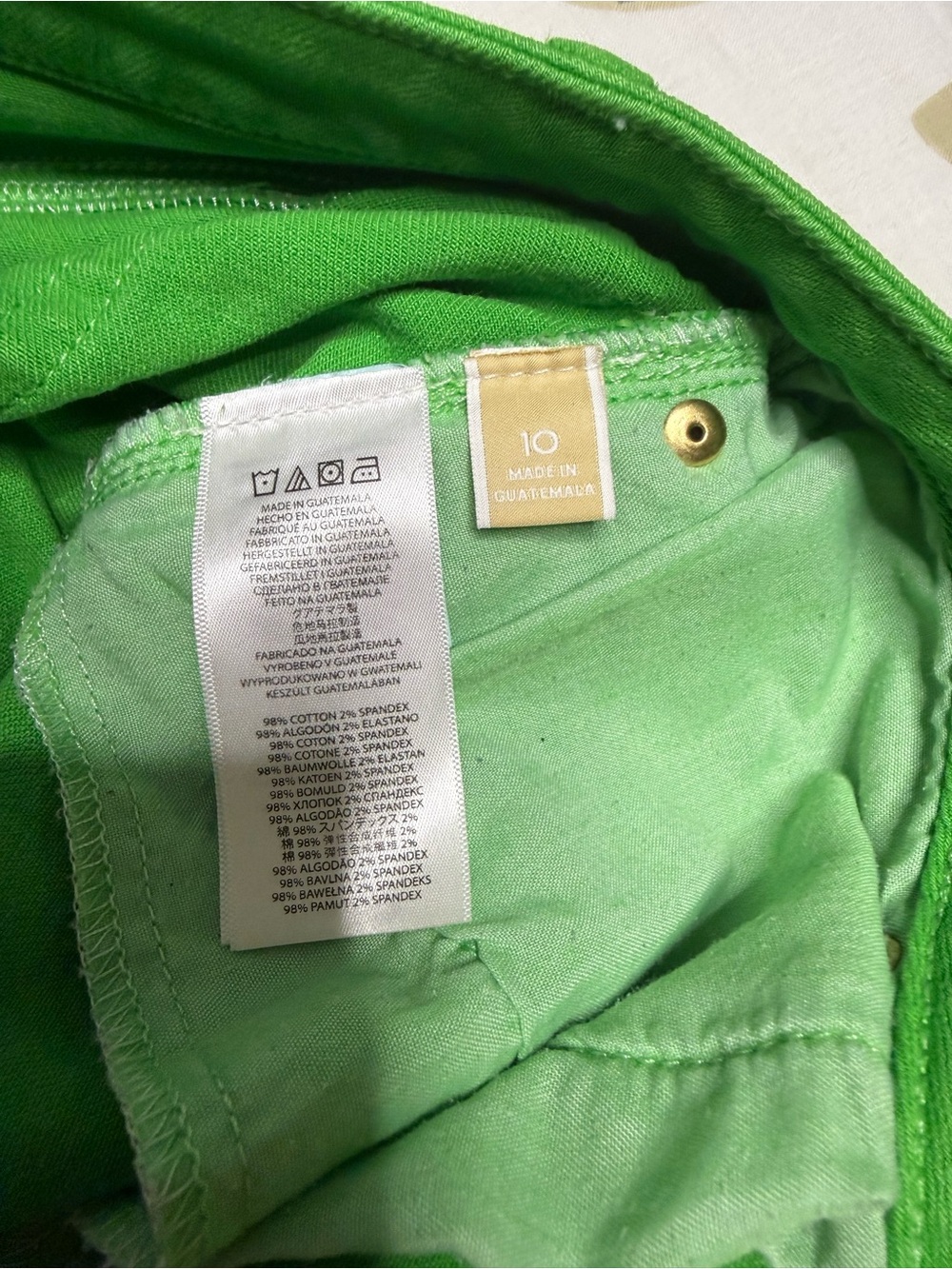 Michael Kors Bright Green Skinny Jeans - Picture 3 of 6